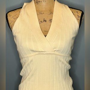 NWT- Form Fitting - INC White Sleeveless Top. - Medium Petite